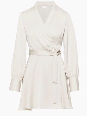 NWT Aritzia Babaton XS Hyde Mini Dress - Matte Pearl
